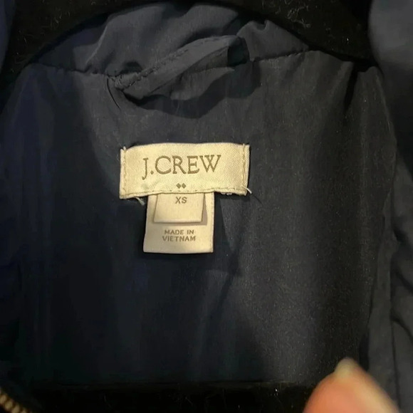 J. Crew Navy quilted jacket size X small - Picture 5 of 11